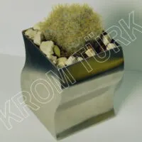 S Chrome Mini Cactus Pot 6cm×6cm×8,5 cm - Image 3