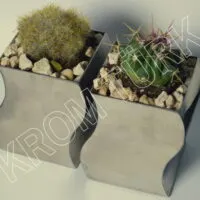 S Chrome Mini Cactus Pot 6cm×6cm×8,5 cm - Image 4