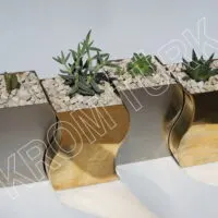 S Krom Sukulent Saksısı 13x12x16 cm - Görsel 2