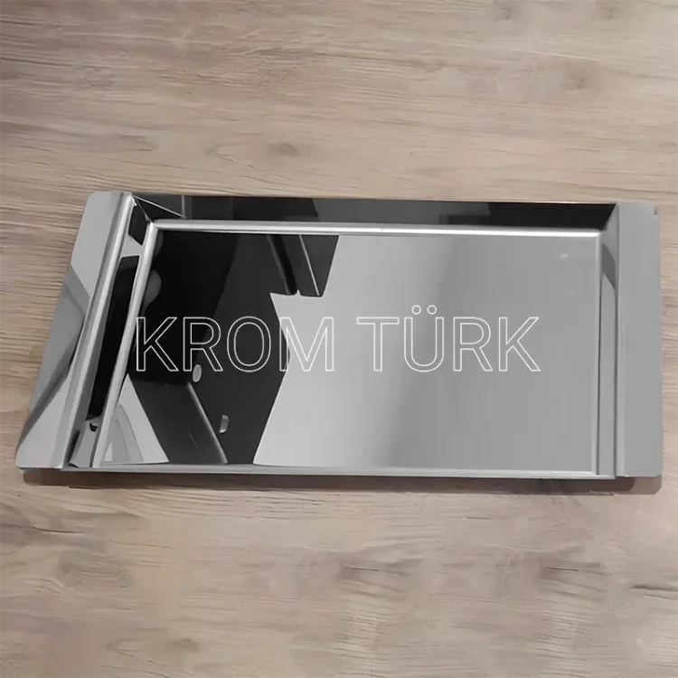 Buklet Tepsisi 25x14cm Paslanmaz Krom