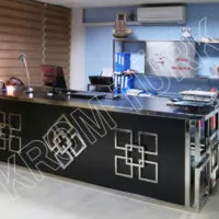 Stainless Chrome Office Desk - Image 6