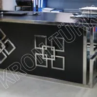 Stainless Chrome Office Desk - Image 2