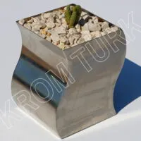 S Krom Sukulent Saksısı 13x12x16 cm - Görsel 3