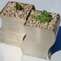 S Krom Sukulent Saksısı 13x12x16 cm