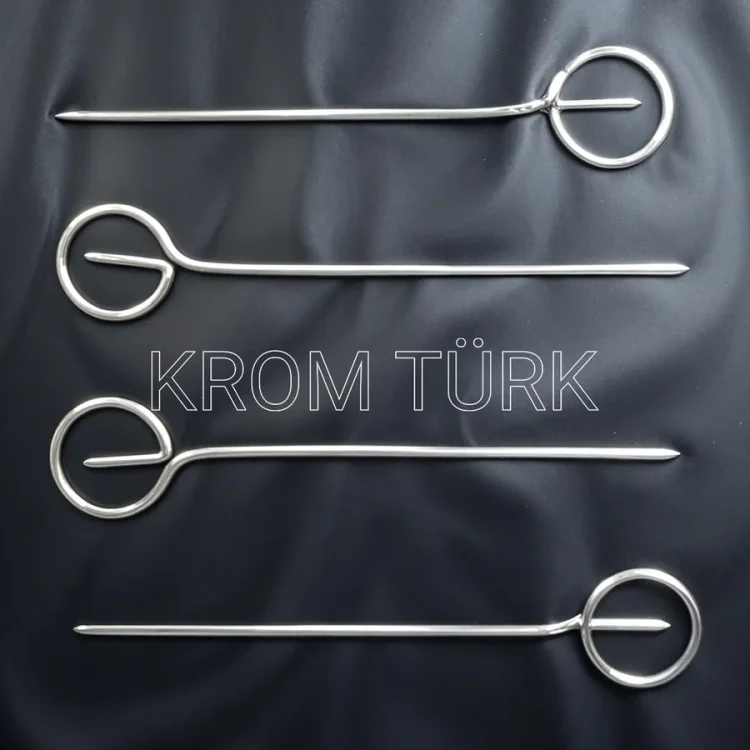 Paslanmaz Krom Çöp Şiş 3mm - Sunum Şişi
