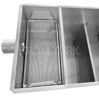 Paslanmaz Yağ Tutucu 119x66x71cm - Görsel 3